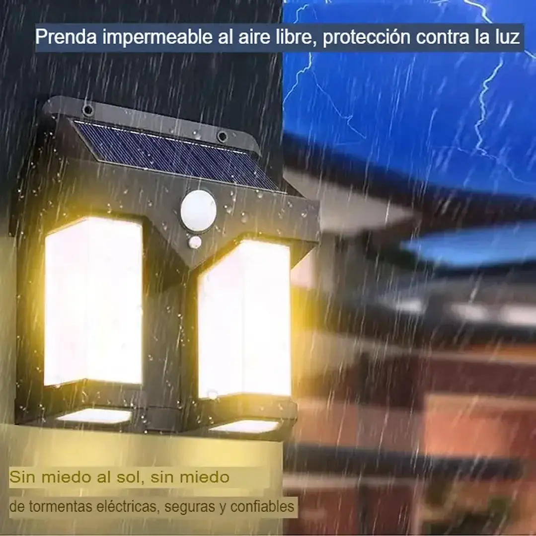 Lampara Solar De Pared Con Sensor Movimiento Aplique Mcasa 3