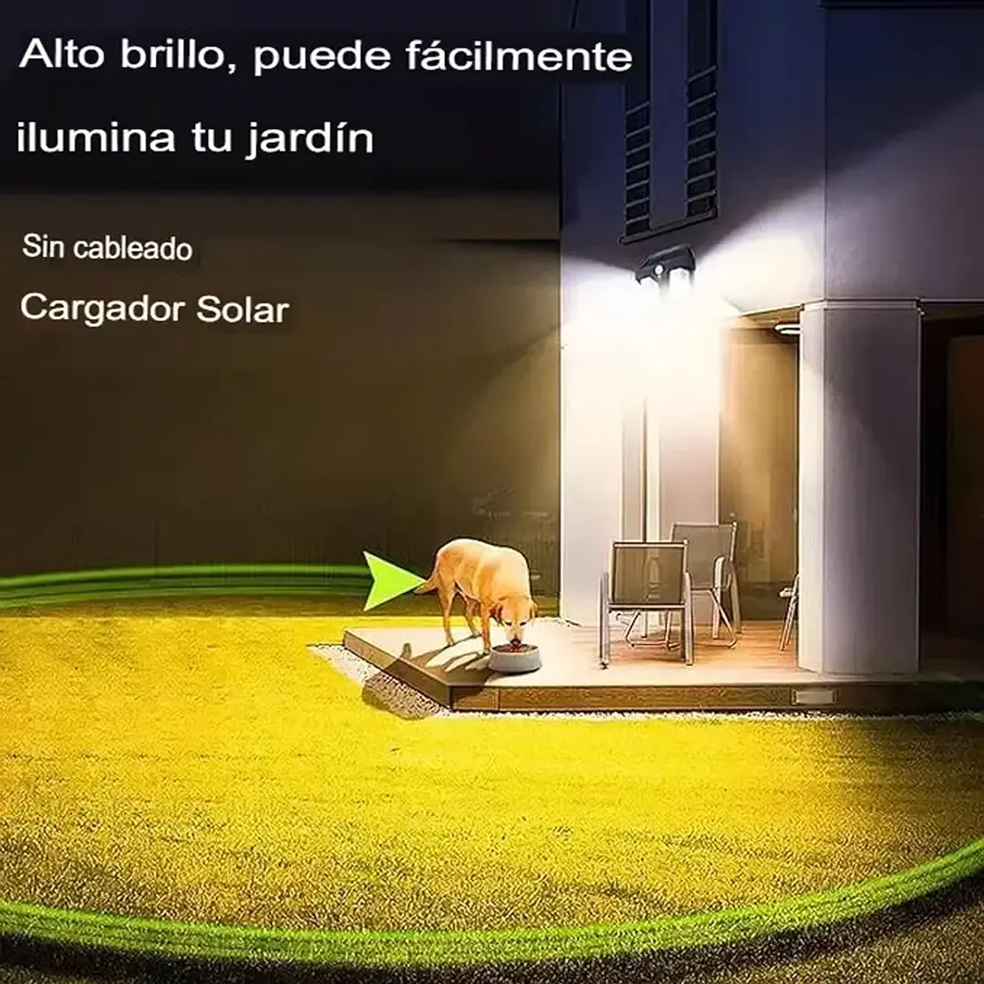 Lampara Solar De Pared Con Sensor Movimiento Aplique Mcasa 5