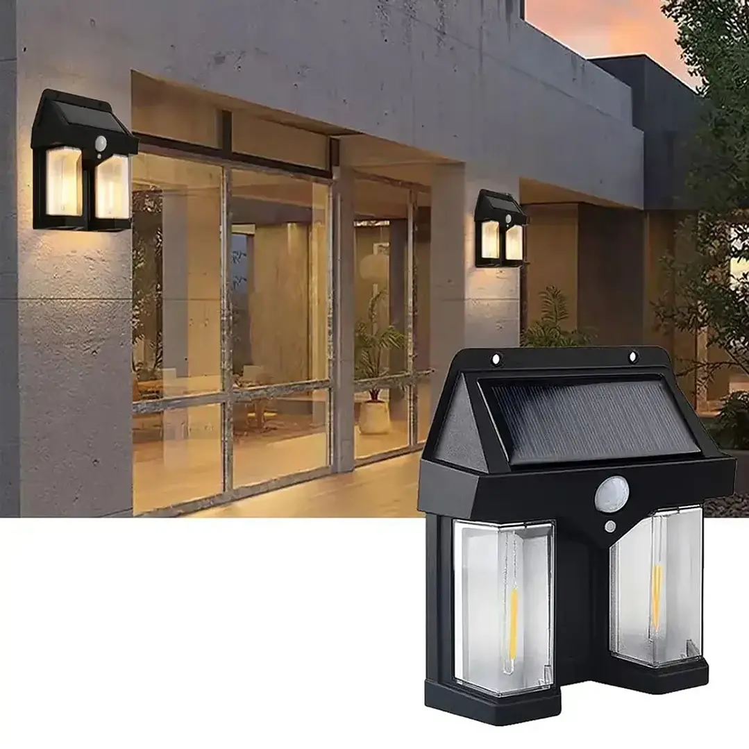 Lampara Solar De Pared Con Sensor Movimiento Aplique Mcasa 6