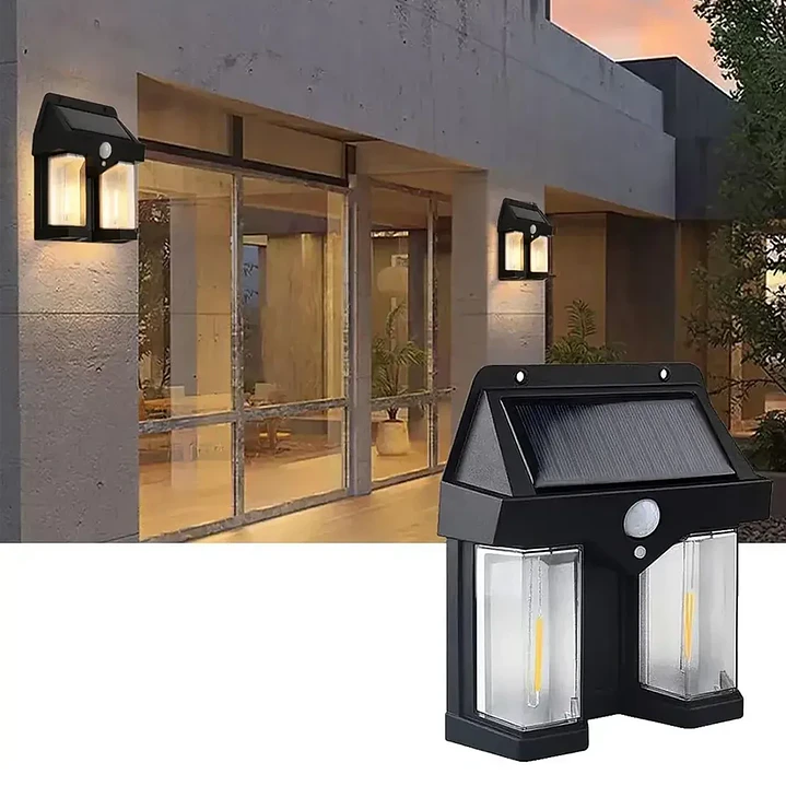 Lampara Solar De Pared Con Sensor Movimiento Aplique Mcasa 6