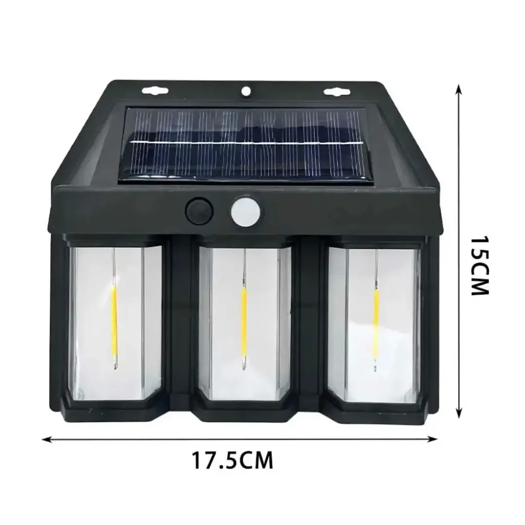 Foco Apliqué Solar 3 Filamentos Con Sensor Movimiento Mcasa 2