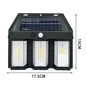 Foco Apliqué Solar 3 Filamentos Con Sensor Movimiento Mcasa