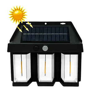 Foco Apliqué Solar 3 Filamentos Con Sensor Movimiento Mcasa