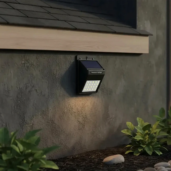 Foco Aplique Solar Para Exterior 30 Led Blanco Frio Mcasa 3
