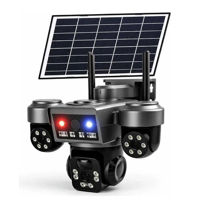 Cámara Solar 4G Triple Lente IA con Sirena 1