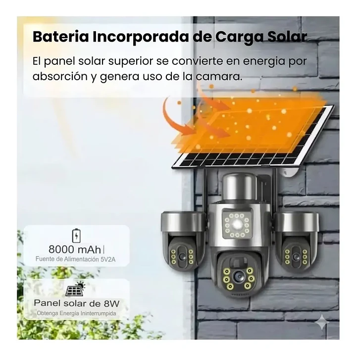 Cámara De Seguridad Solar Sim 4g Sirena App Yoosee Mcasa 2