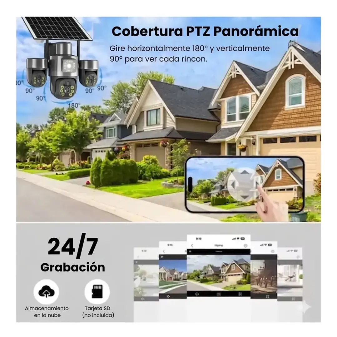 Cámara De Seguridad Solar Sim 4g Sirena App Yoosee Mcasa 3