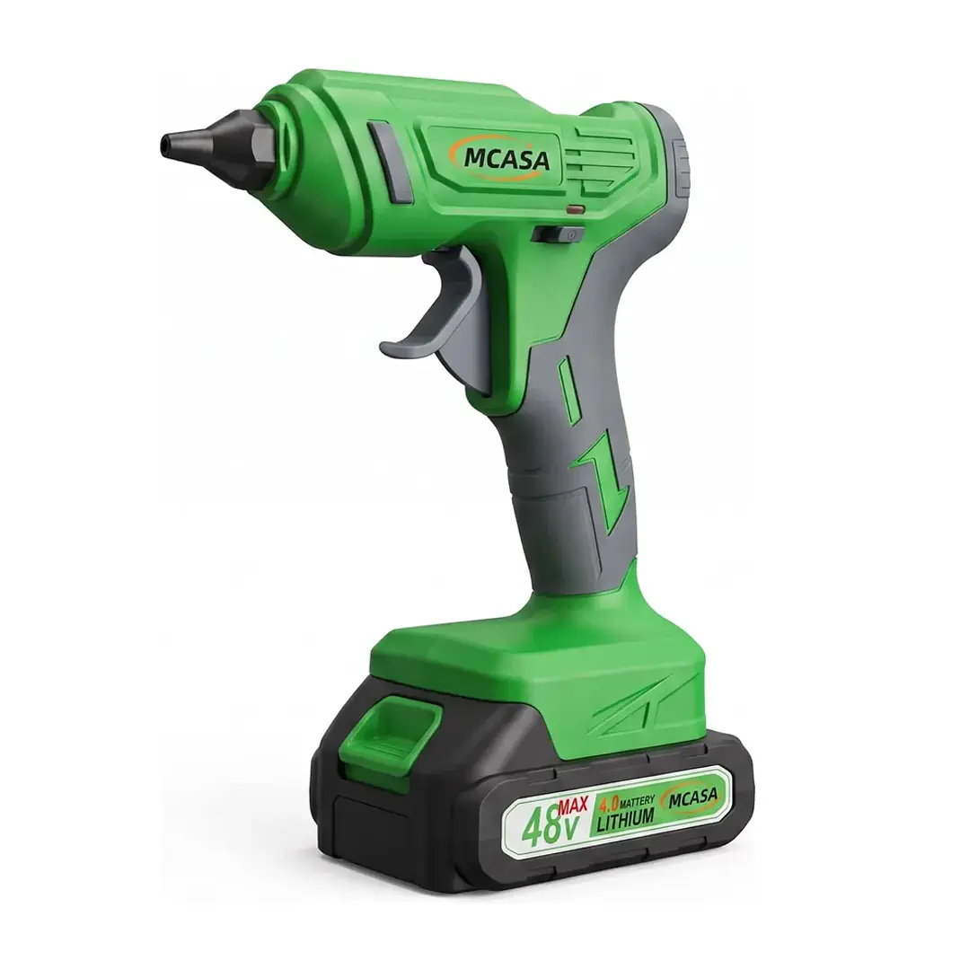 Pistola De Silicona Inalámbrica 48v Mcasa 2 Batería Cargador 1