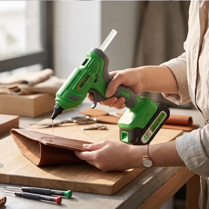 Pistola De Silicona Inalámbrica 48v Mcasa 2 Batería Cargador 4