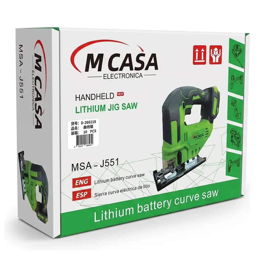 Sierra Caladora Inalámbrica 48V MCASA Motor Brushless con 2 Baterías 2