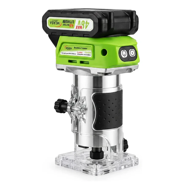 Fresadora Inalámbrica para Madera Mcasa Brushless Trimmer + 2 Baterías 1