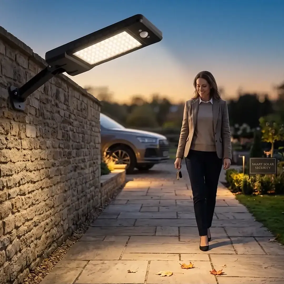 Foco Solar 60 Led Con Sensor De Movimiento C/remoto Mcasa 5