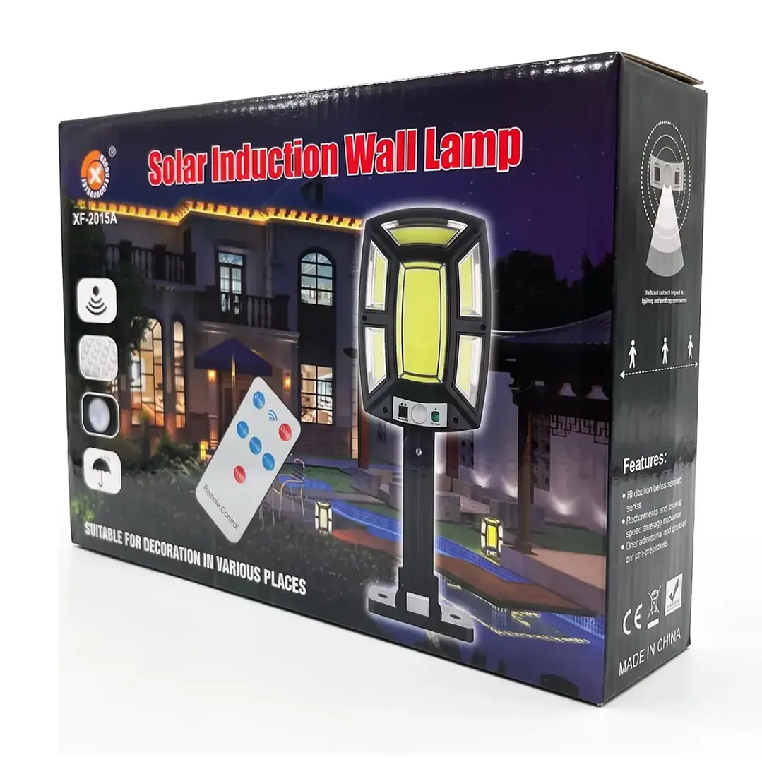 Foco Solar Led 6 Focos Con Sensor Movimiento C/remoto Mcasa  2
