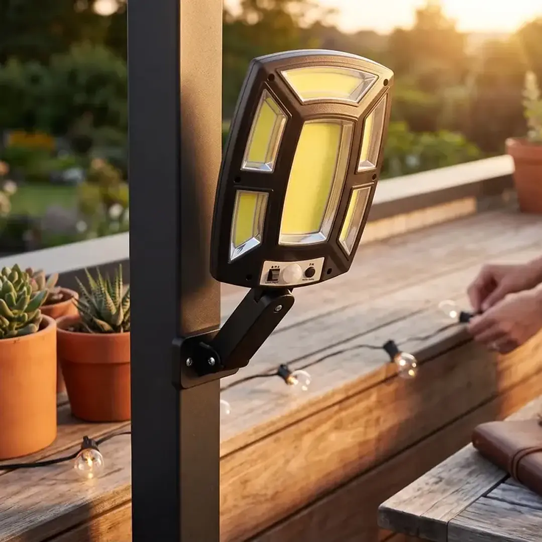 Foco Solar Led 6 Focos Con Sensor Movimiento C/remoto Mcasa  3