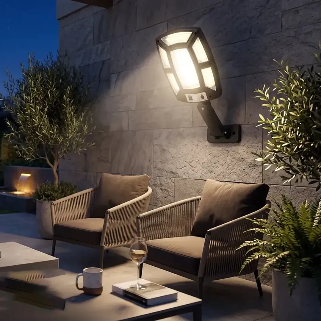 Foco Solar Led 6 Focos Con Sensor Movimiento C/remoto Mcasa  4