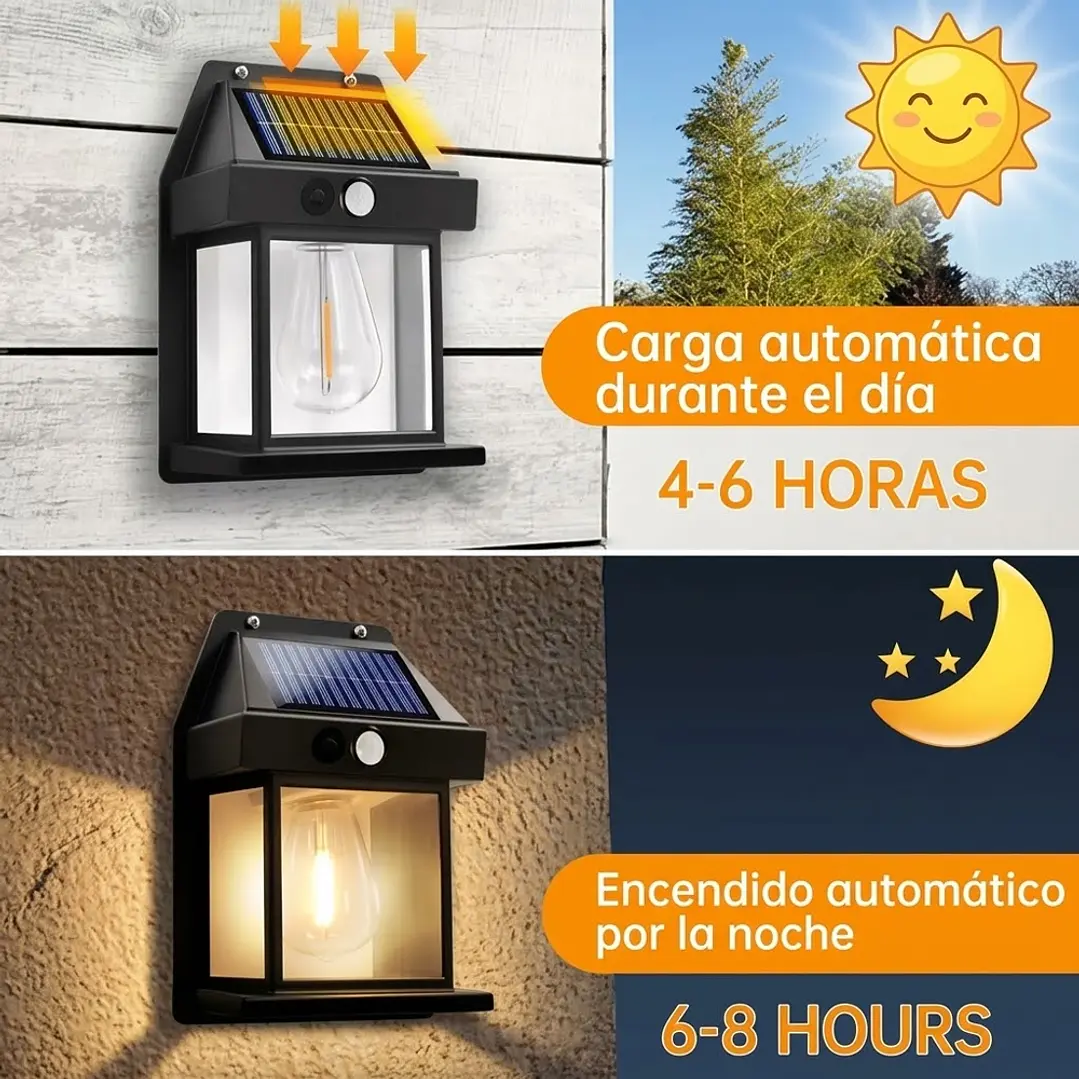 Lámpara Ampolleta Mcasa Aplique Solar Con Sensor Movimiento  6