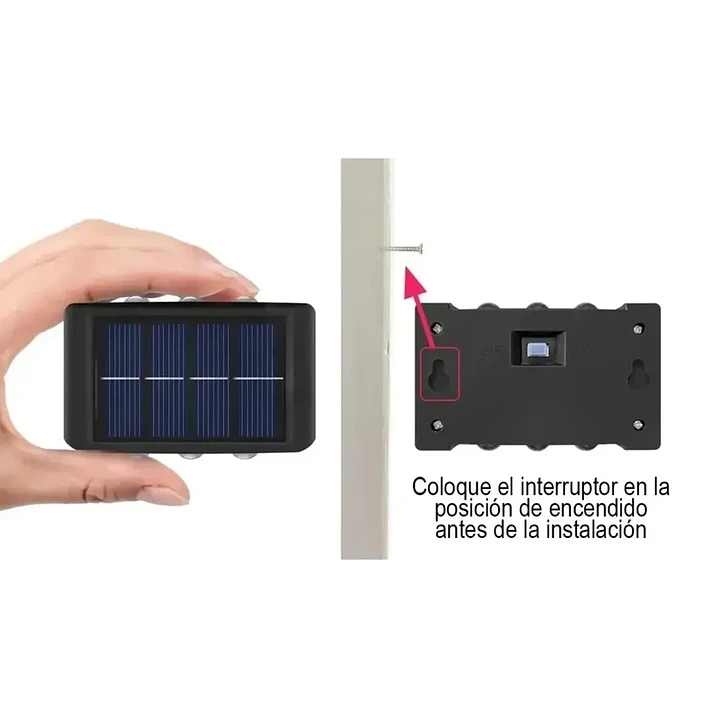 Pack X2 Lámparas Solares Aplique Muro Exterior 6 Leds Mcasa  3