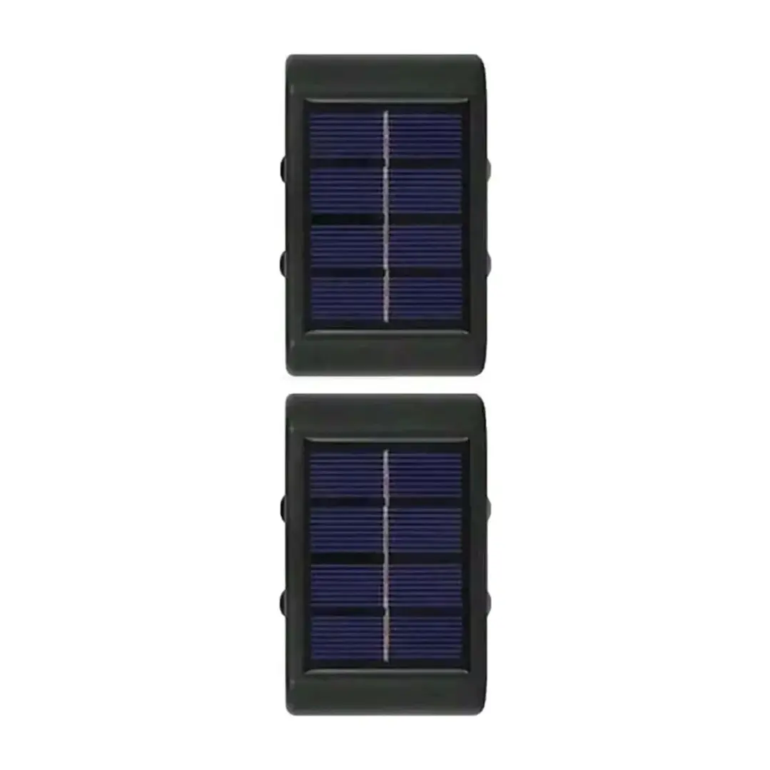Pack X2 Lámparas Solares Aplique Muro Exterior 4 Leds Mcasa  1