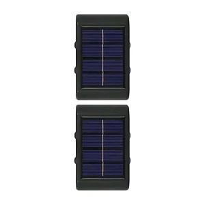 Pack X2 Lámparas Solares Aplique Muro Exterior 4 Leds Mcasa 