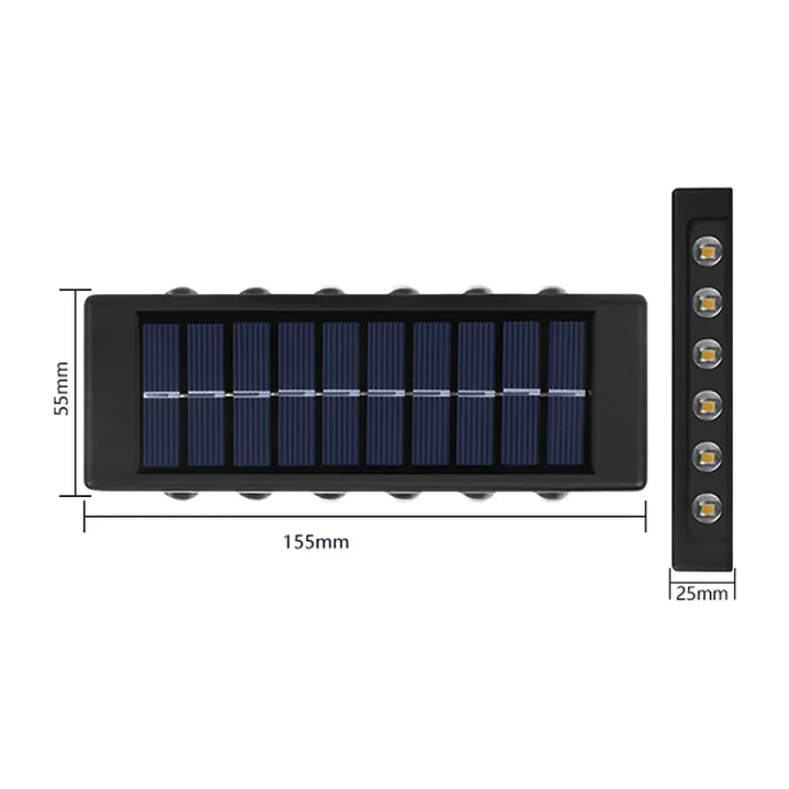Pack X2 Apliques Solares de Muro con 12 LEDs Cálidas MCASA 2