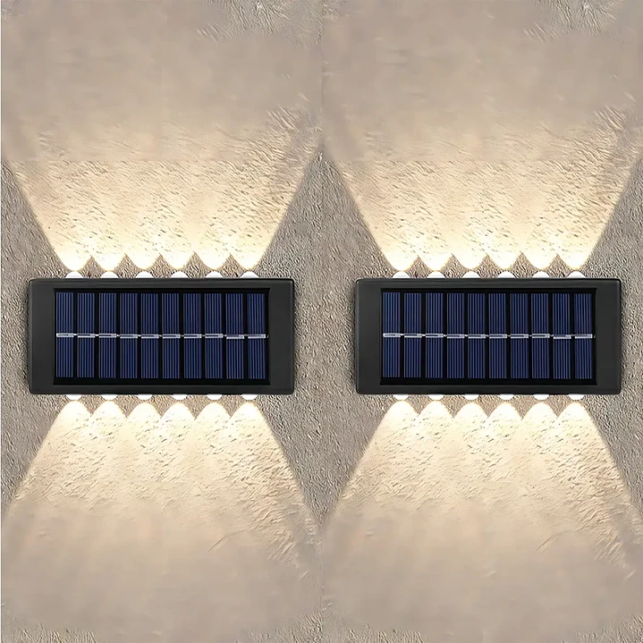 Pack X2 Apliques Solares de Muro con 12 LEDs Cálidas MCASA 4