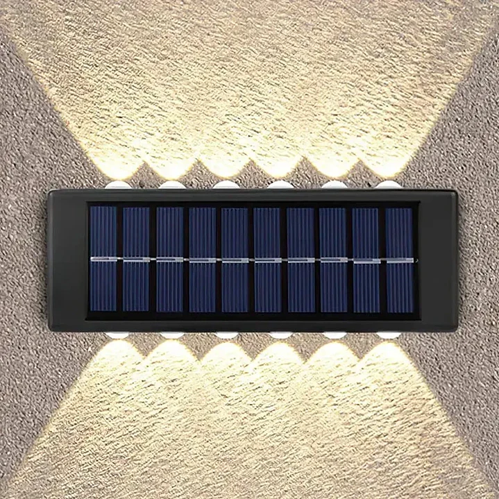 Pack X2 Apliques Solares de Muro con 12 LEDs Cálidas MCASA 6