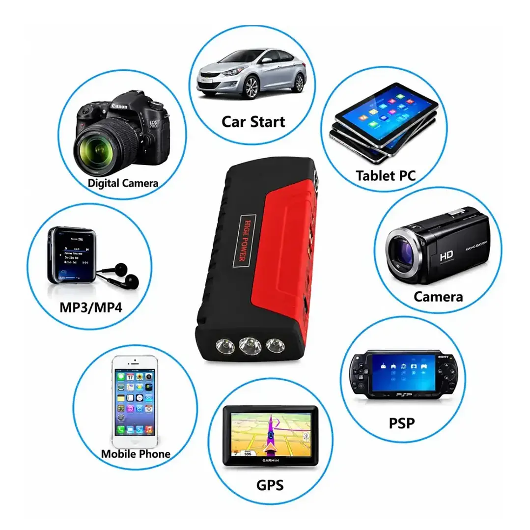 Partidor de Batería de Emergencia Mcasa 600A 12V con Linterna LED y Salida USB 7