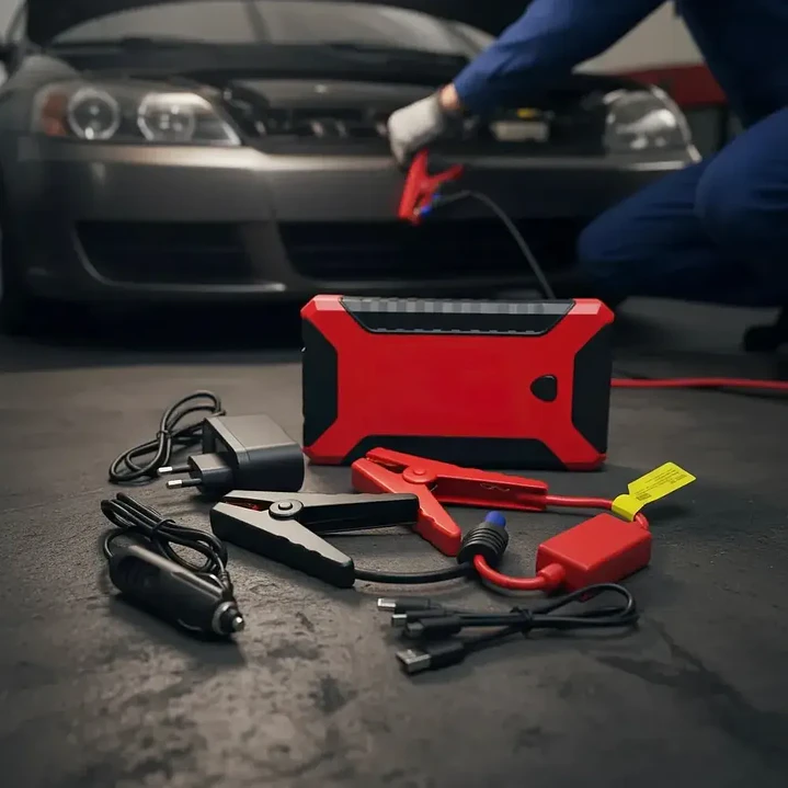 Partidor de Batería de Emergencia Mcasa 600A 12V con Linterna LED y Salida USB 9