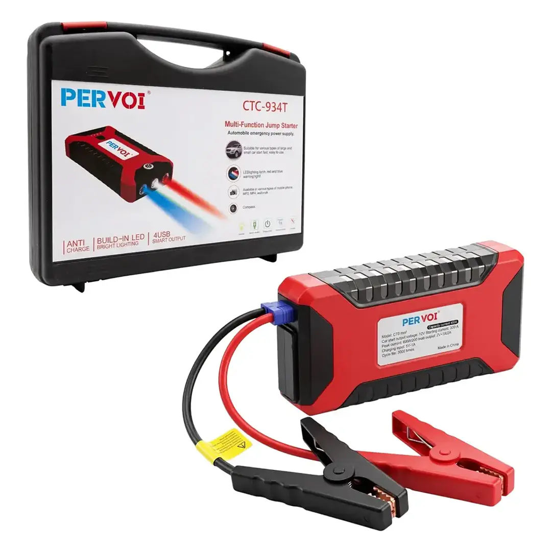 Partidor de Batería de Emergencia Mcasa 600A 12V con Linterna LED y Salida USB 1