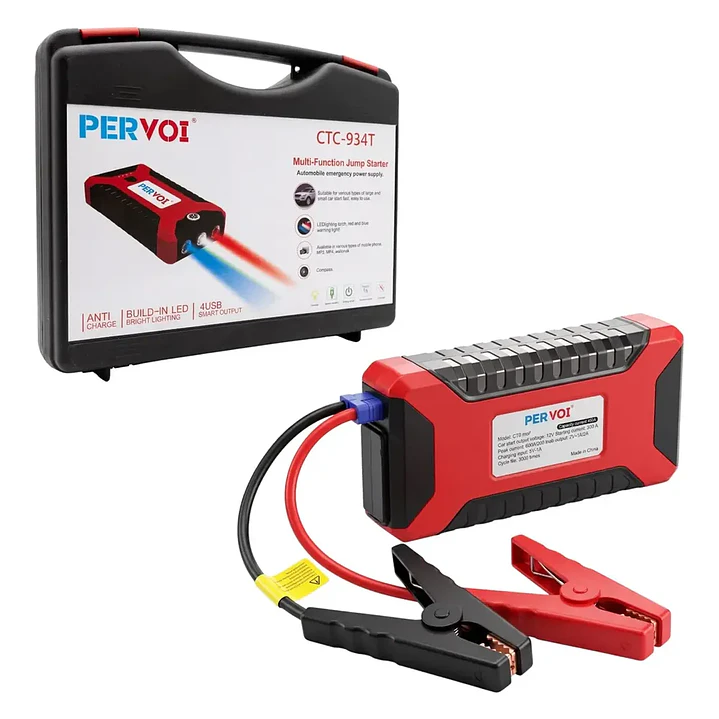 Partidor de Batería de Emergencia Mcasa 600A 12V con Linterna LED y Salida USB 1
