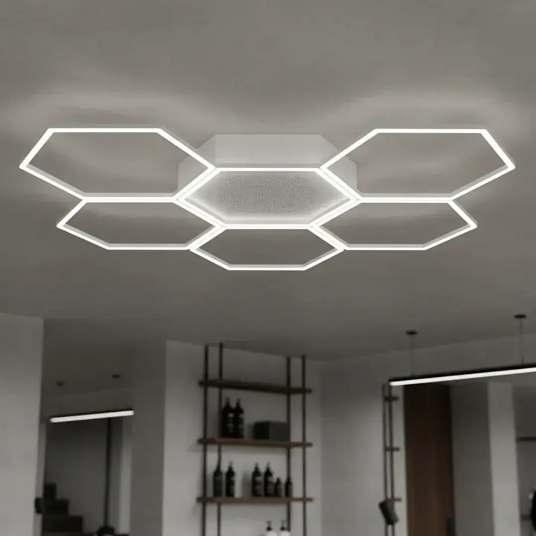 Lámpara LED Techo Hexagonal Mcasa 220V Iluminación Blanco Frío 4000K  2