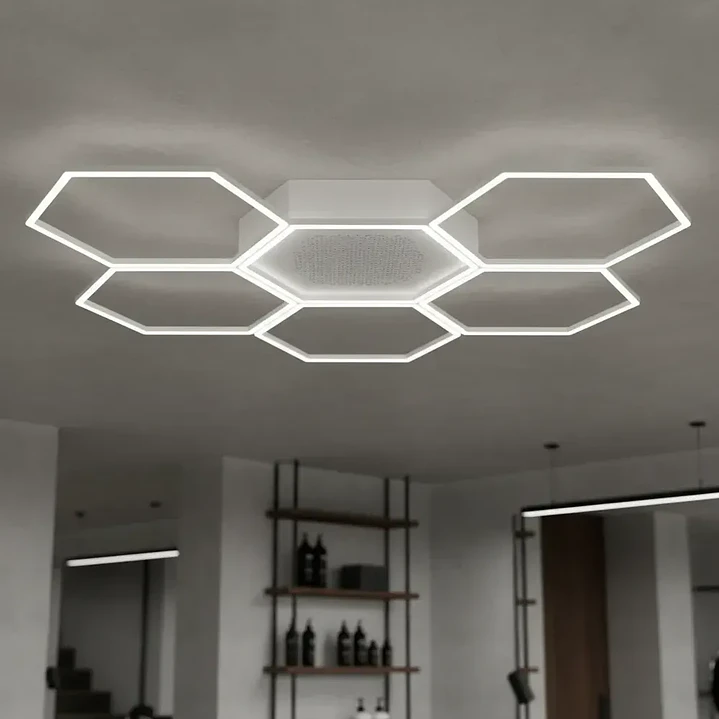 Lámpara LED Techo Hexagonal Mcasa 220V Iluminación Blanco Frío 4000K  2