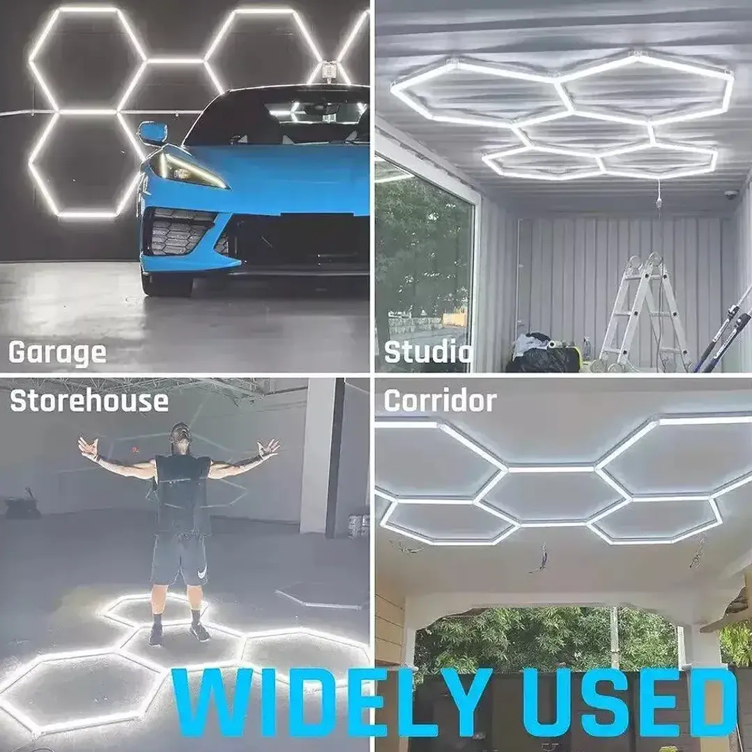 Lámpara LED Techo Hexagonal Mcasa 220V Iluminación Blanco Frío 4000K  8