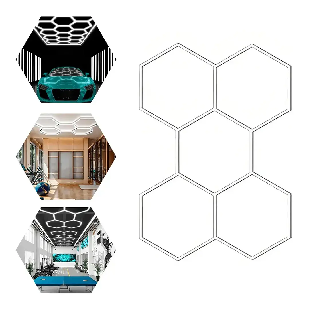 Lámpara LED Techo Hexagonal Mcasa 220V Iluminación Blanco Frío 4000K  1