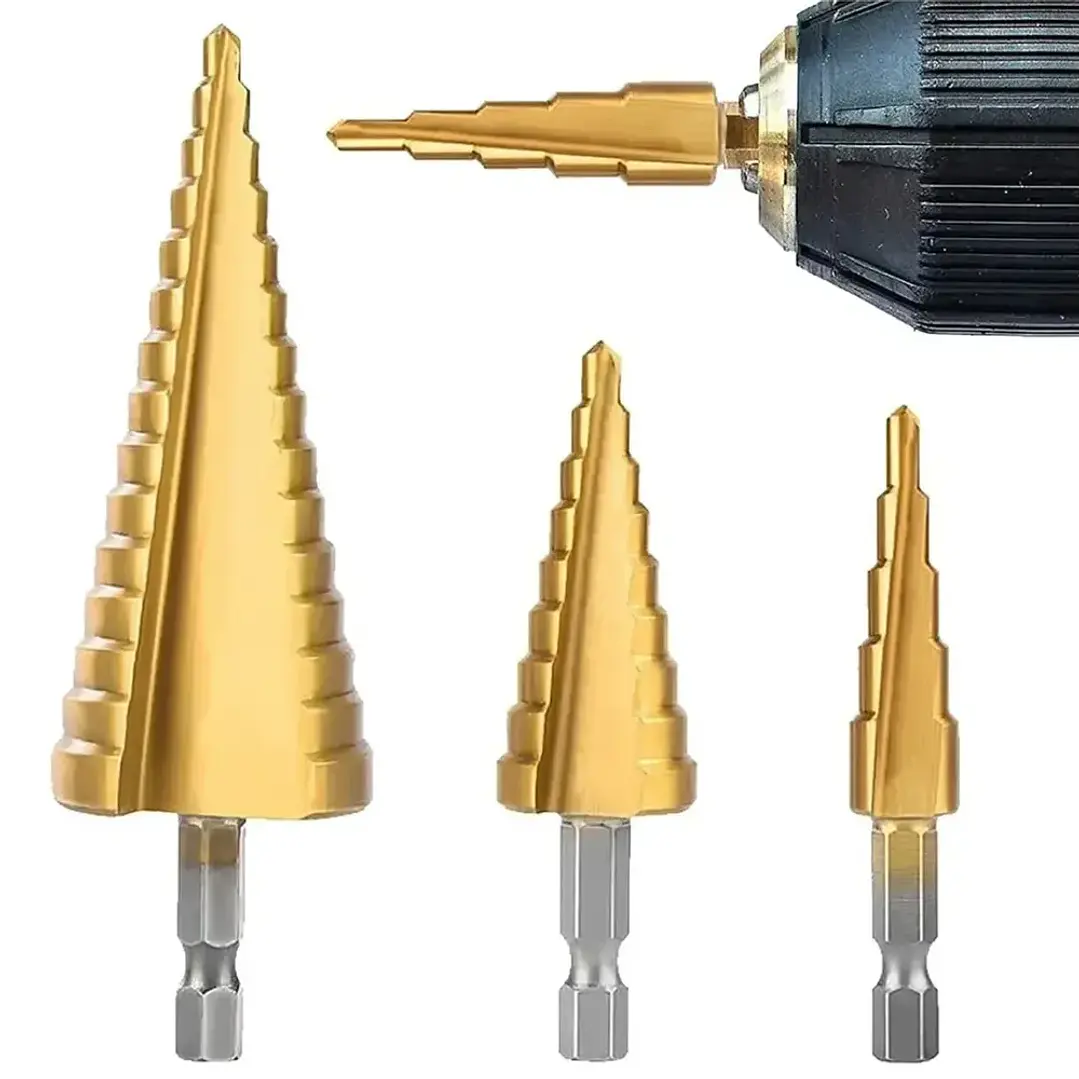 Set Brocas Escalonadas Step Drill Mcasa 4-12mm de Acero para Taladro 2