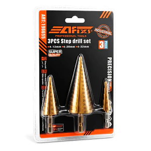 Set Brocas Escalonadas Step Drill Mcasa 4-12mm de Acero para Taladro