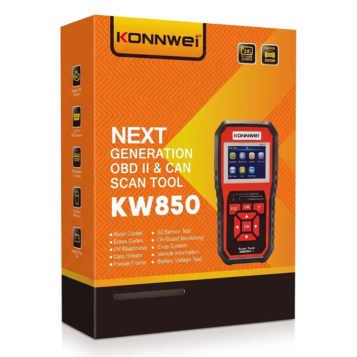 Konnwei KW850 Escáner Automotriz Multimarca OBD2 y EOBD en Español 5