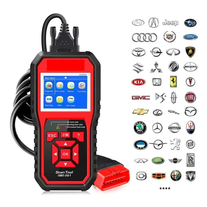Konnwei KW850 Escáner Automotriz Multimarca OBD2 y EOBD en Español 6