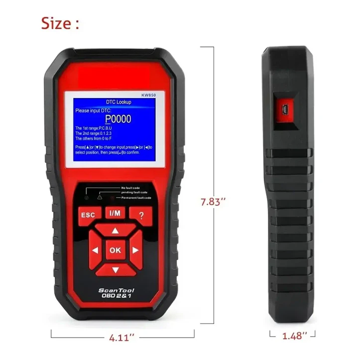 Konnwei KW850 Escáner Automotriz Multimarca OBD2 y EOBD en Español 8
