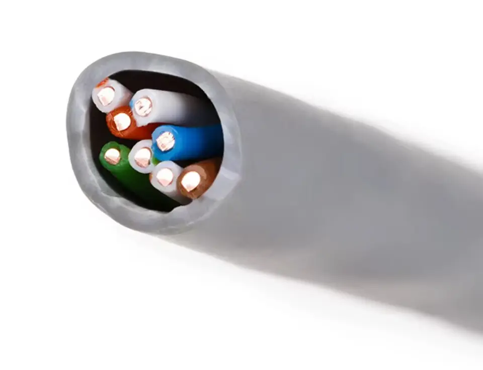 Cable de Red Cat5e UTP CCA 24 AWG VCOM Gris – Rollo 305mt 2