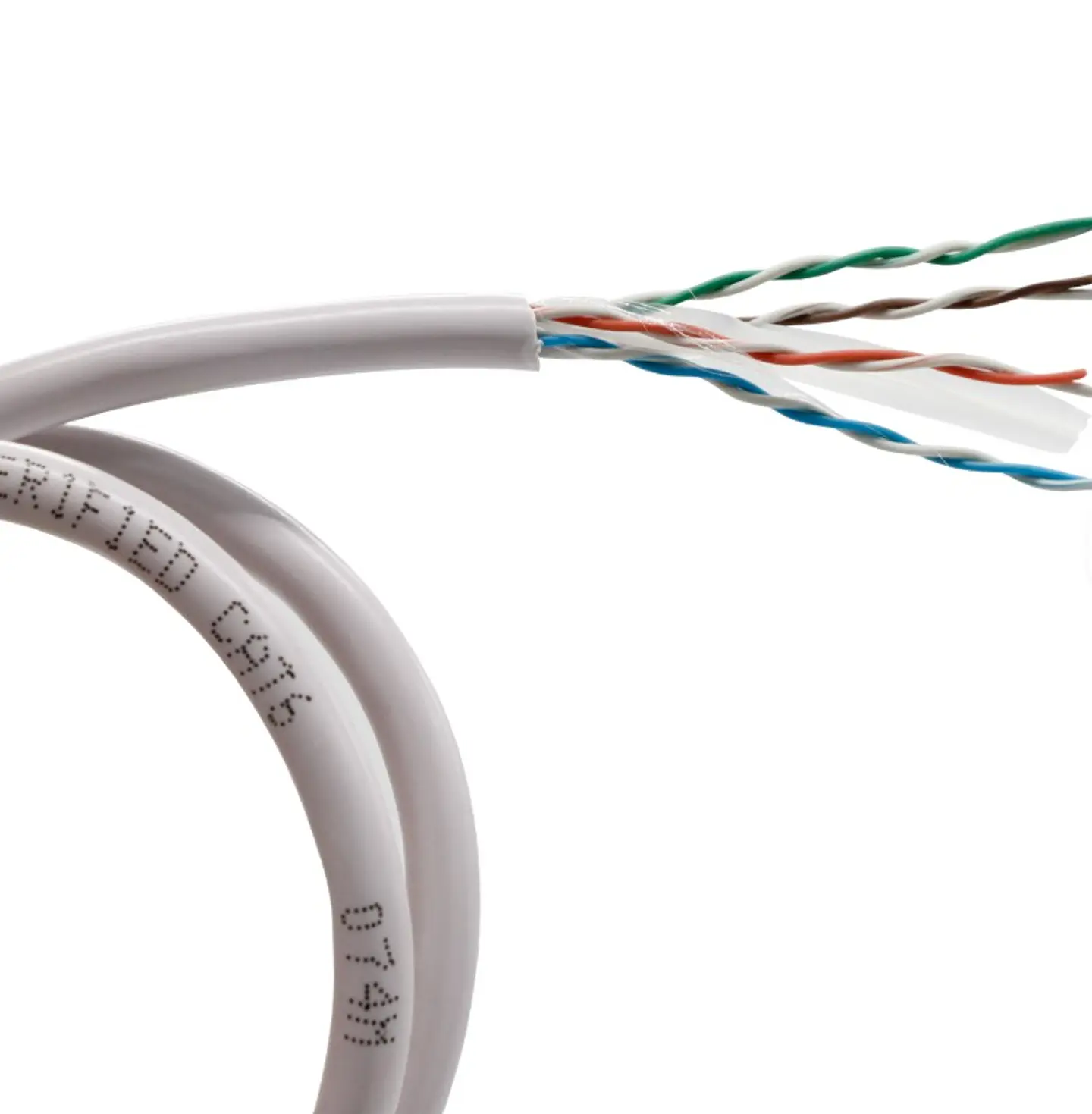 Cable de Red Cat6 UTP CCA 23 AWG VCOM Beige – Rollo 305 mt 3