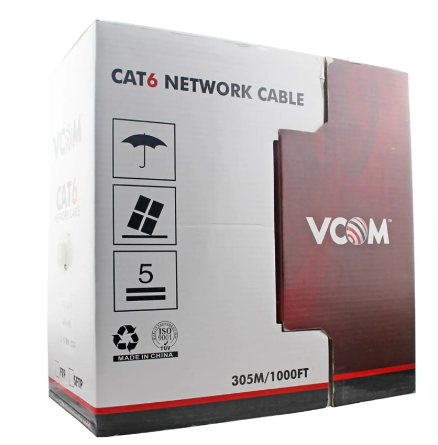 Cable de Red Cat6 FTP CCA VCOM – Rollo 305 mt 1