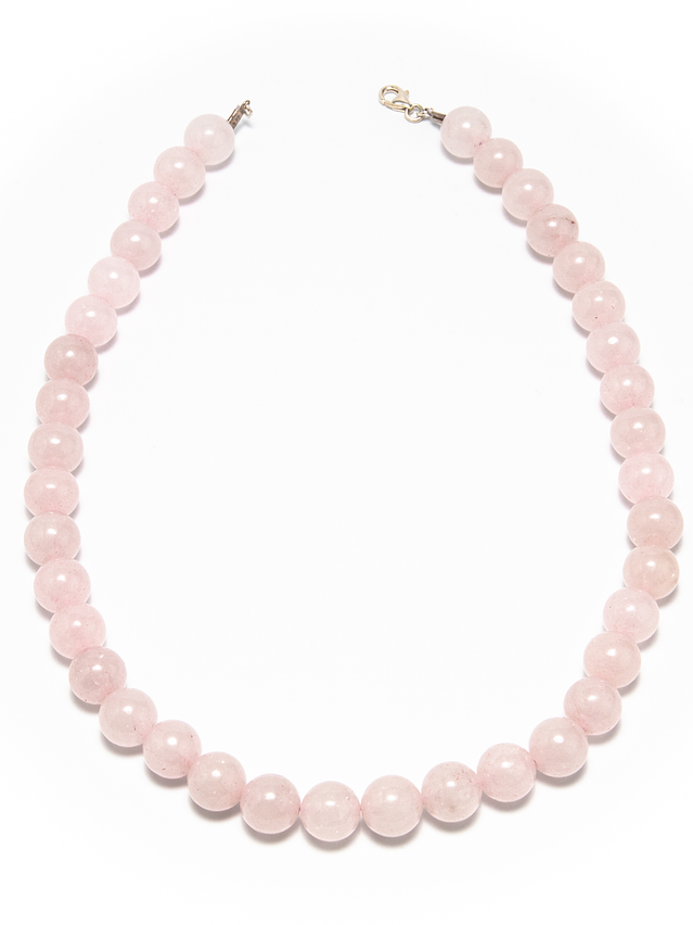 Collar de piedras cuarzo rosado 2