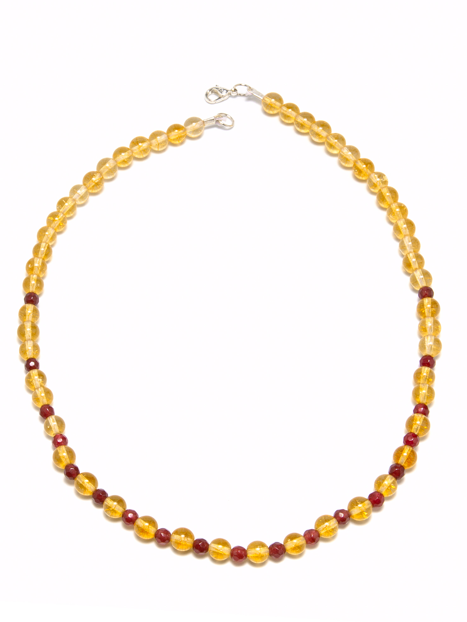 Collar de piedras citrino y ágatas granate 2