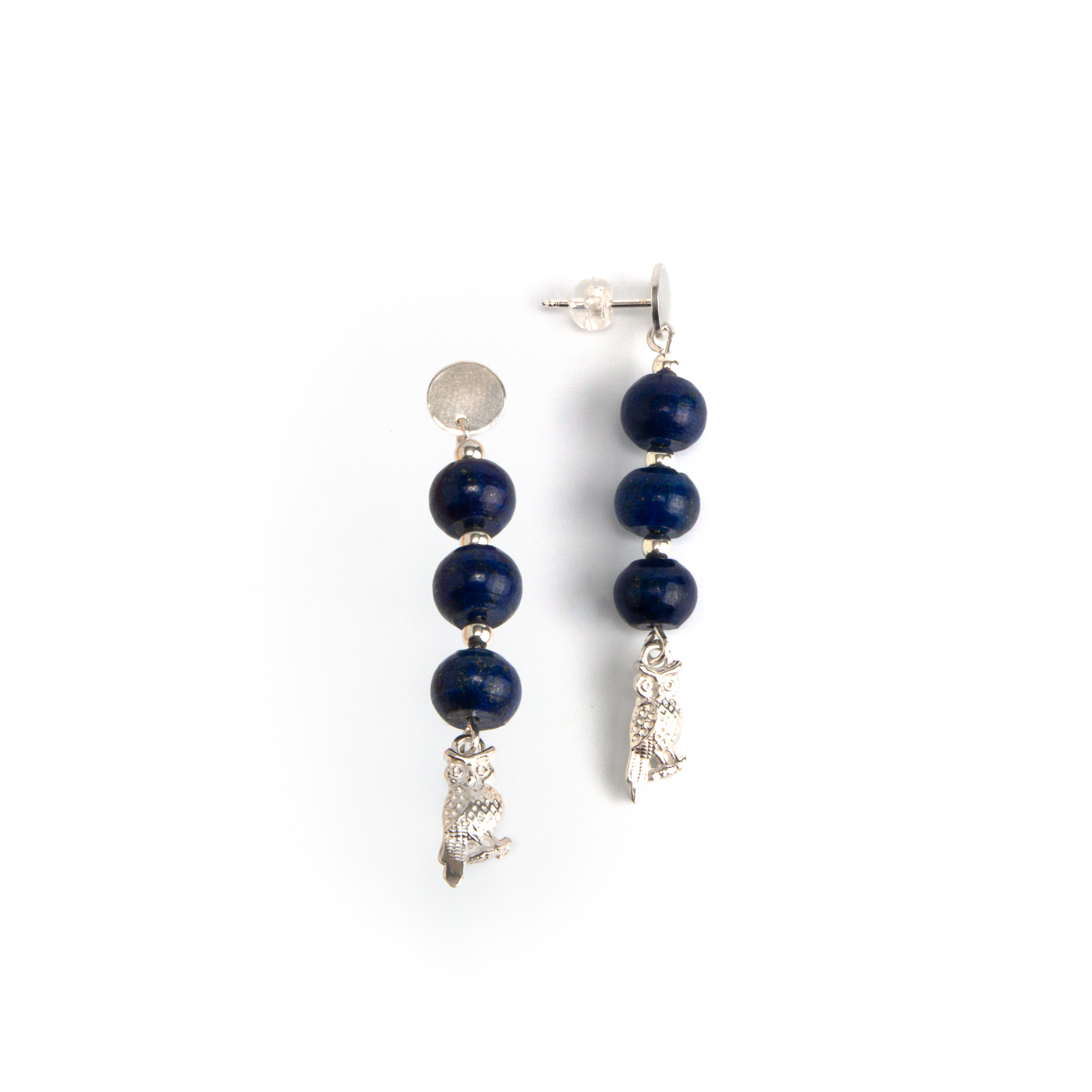 Aros Wilda de Plata y Piedras Naturales