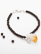Pulsera de piedras ágatas negras y citrino - Miniatura 2