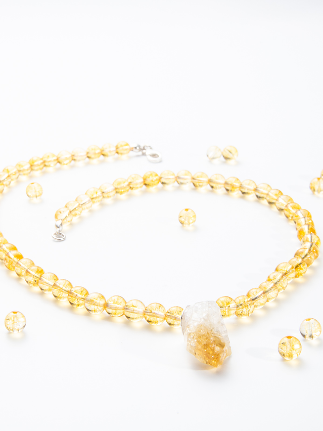 Collar de piedras citrino y colgante citrino 1