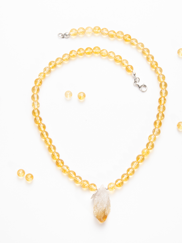 Collar de piedras citrino y colgante citrino 2