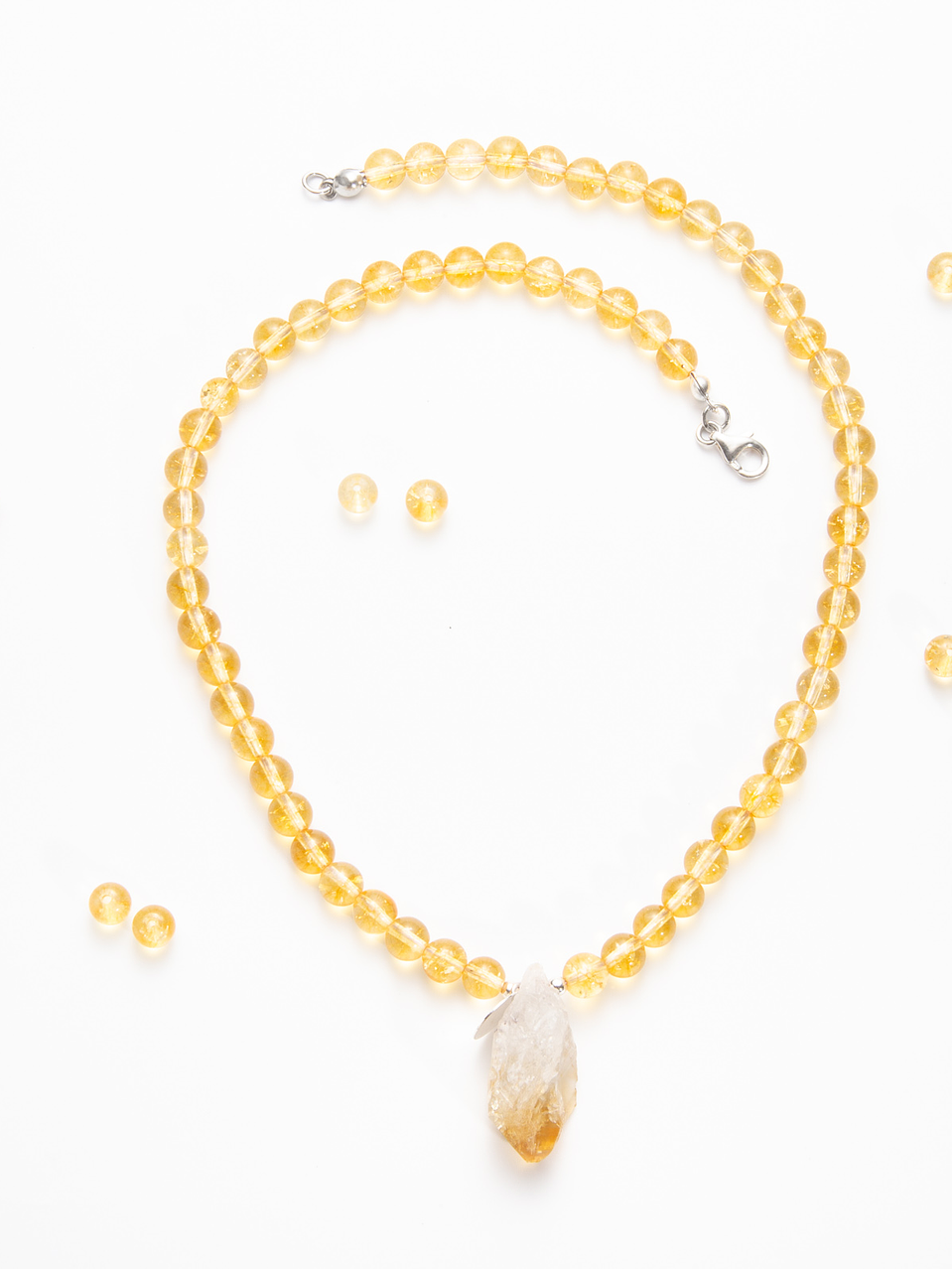 Collar de piedras citrino y colgante citrino 2
