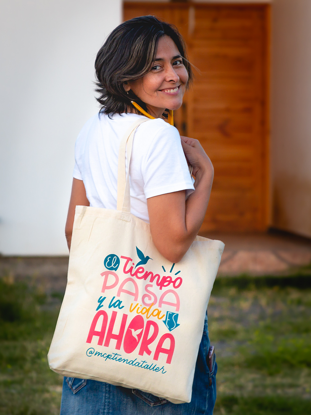 Bolsa mensaje reutilizable 40x40 cm. con fuelle 1